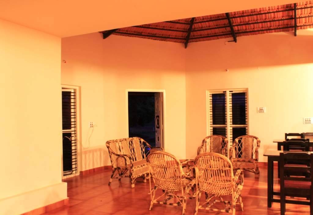 Relaxing in the lounge area of Dandeli homestay 