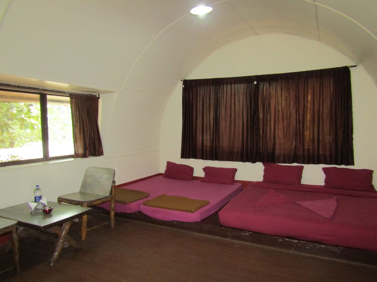 Panoramic view of the homestay in Chikmagalur along with mesmerizing waterfalls 
