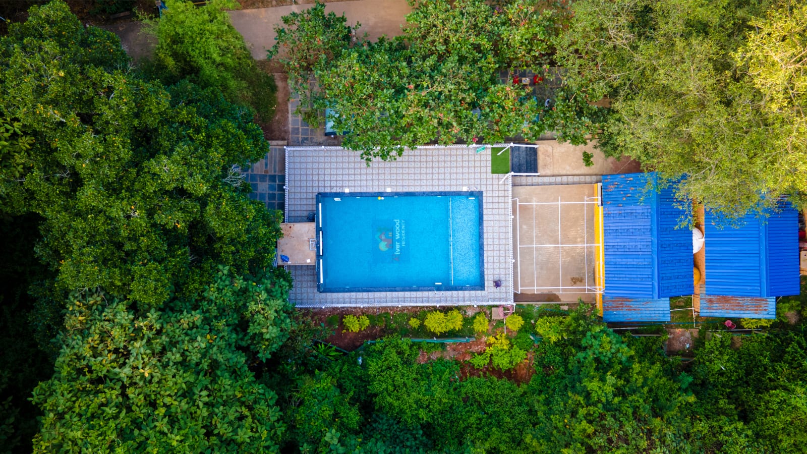 Beautiful view of dandeli homestay resort surrounded by nature