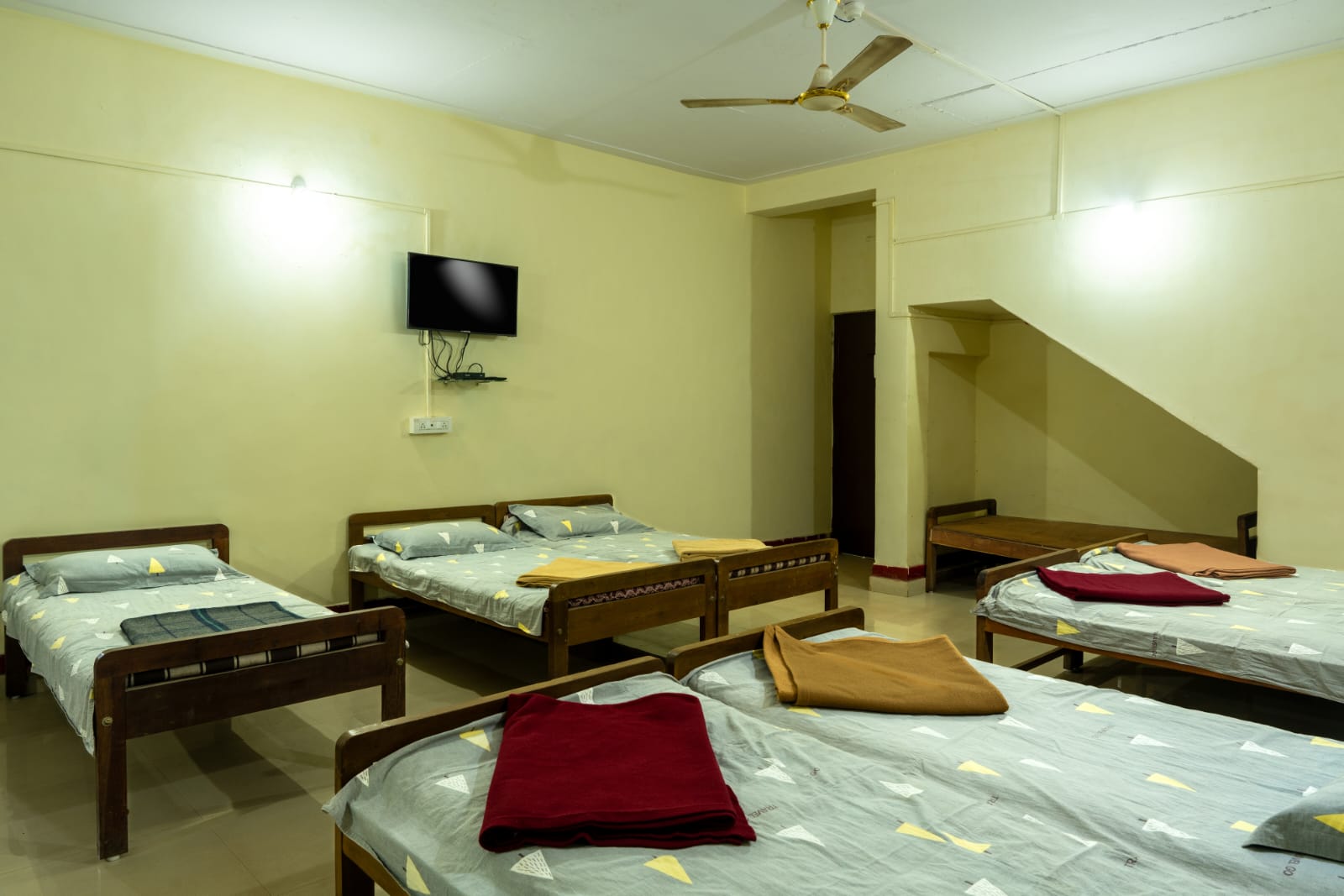 Luxurious interior of a room at the dandeli homestay resort