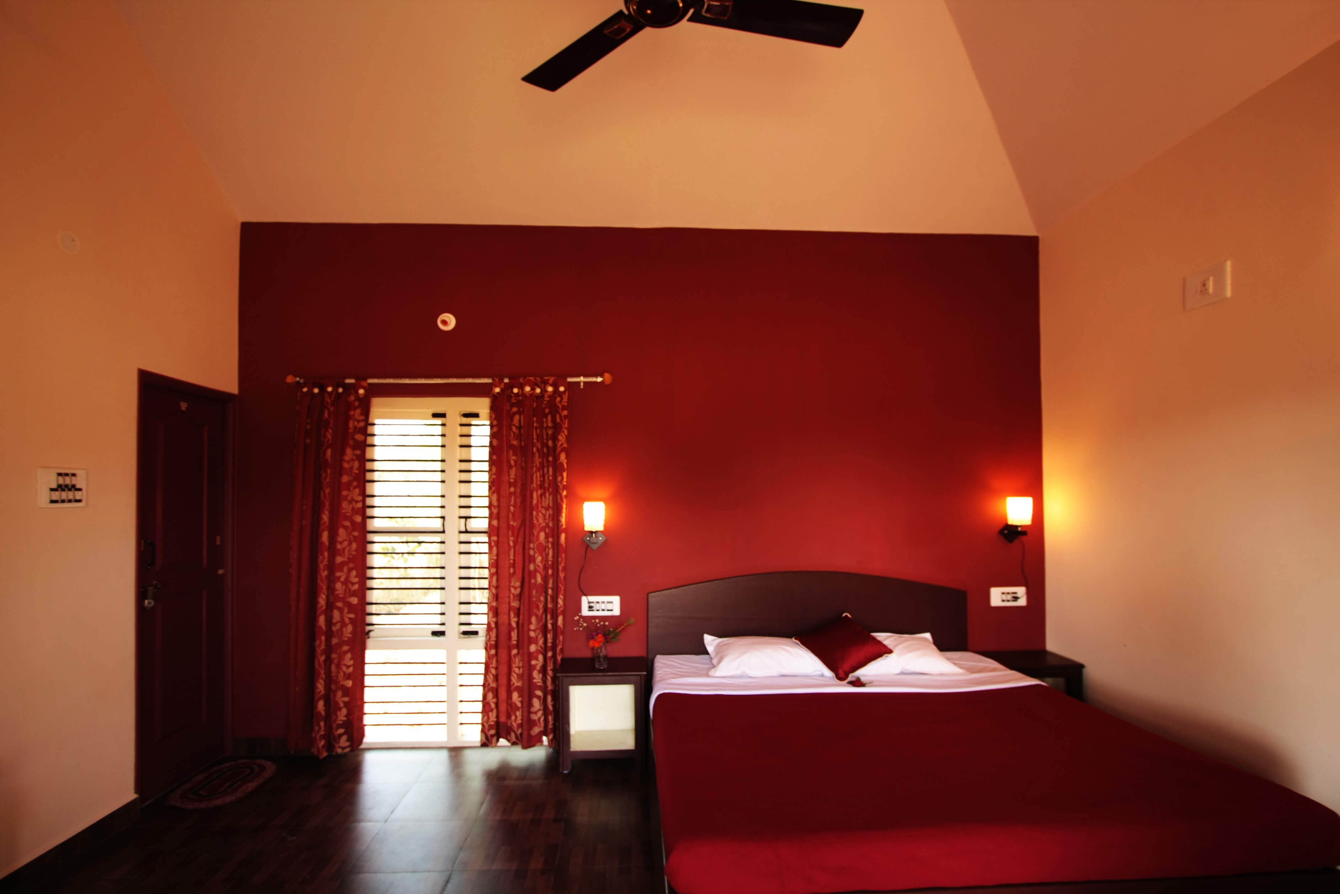 A charming bedroom at Dandeli homestay 