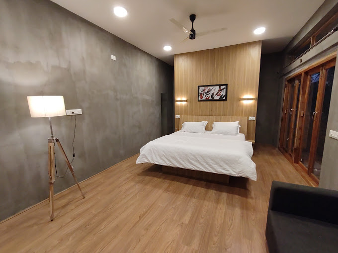 Traditional cottage exterior with modern interiors at Hide and Teak  