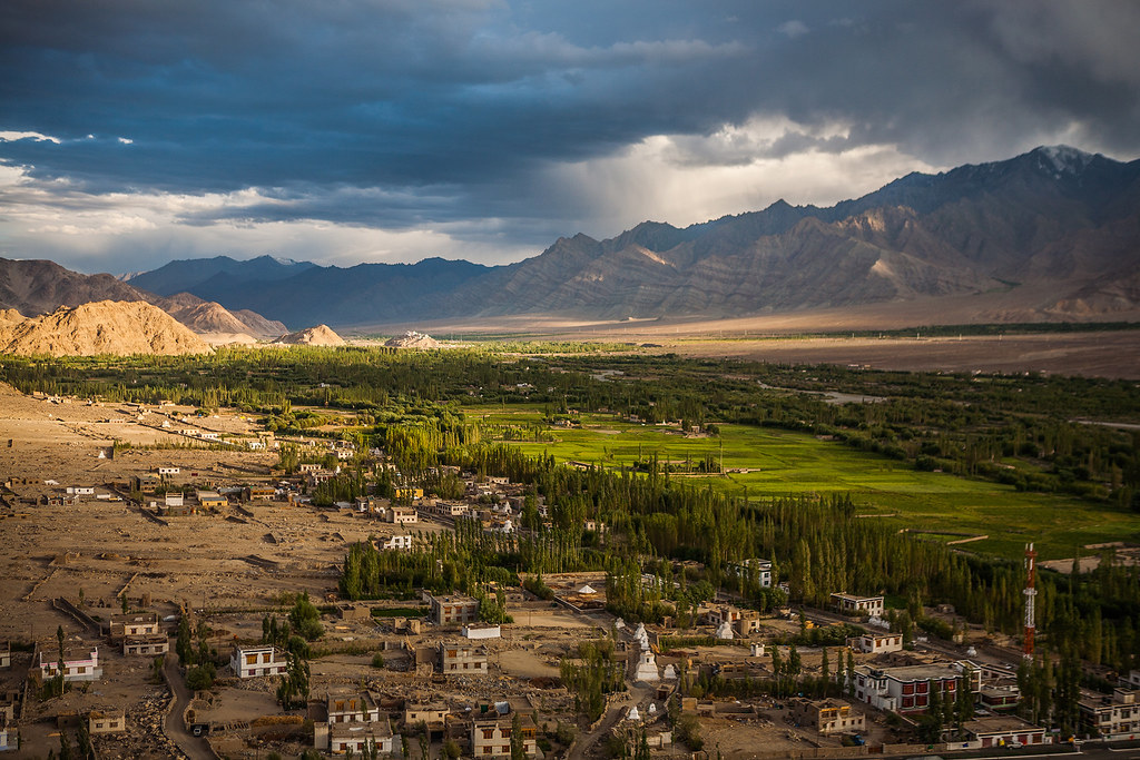 Mountain view from a Leh homestay