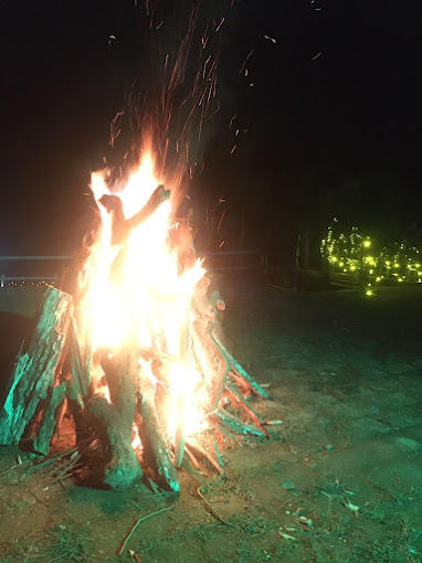 Campfire evenings at Spice Fields Cottage Wayanad